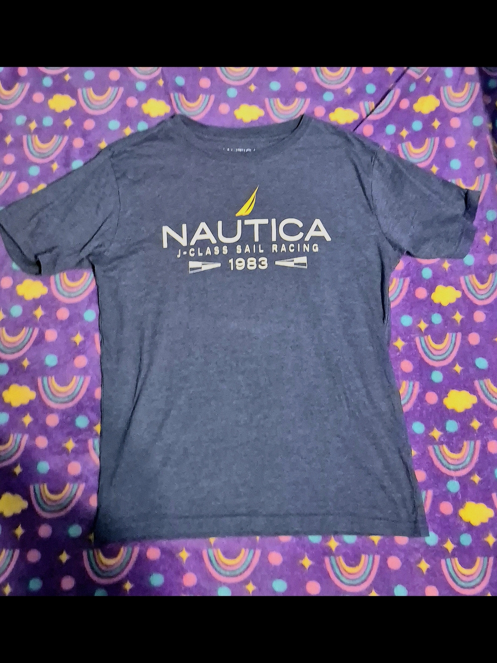 Nautica Boys' Navy Logo Sail Racing Tee